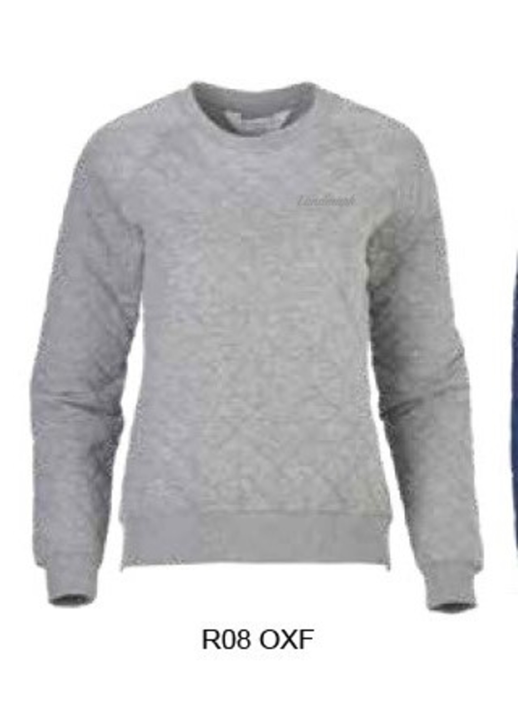 LADIES QUILTED CREW WITH TONAL EMBROIDERY ON LEFT CHEST