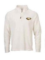 MEN'S SULLIVAN QT ZIP WITH LEATHER ZIPPER AND QULT ACCENT  ADORNED WITH LOGO ON THE LEFT CHEST