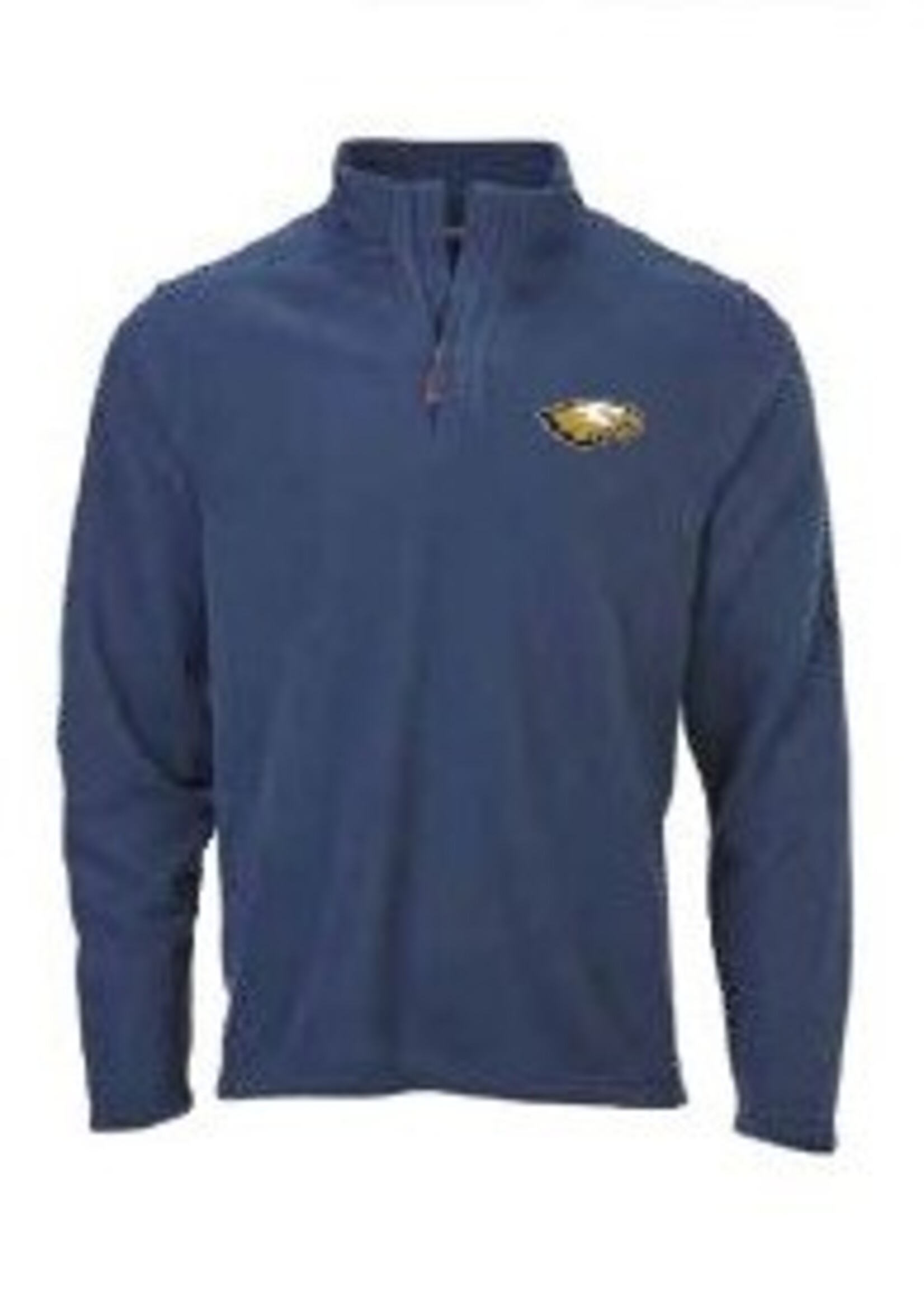 MEN'S SULLIVAN QT ZIP WITH LEATHER ZIPPER AND QULT ACCENT  ADORNED WITH LOGO ON THE LEFT CHEST