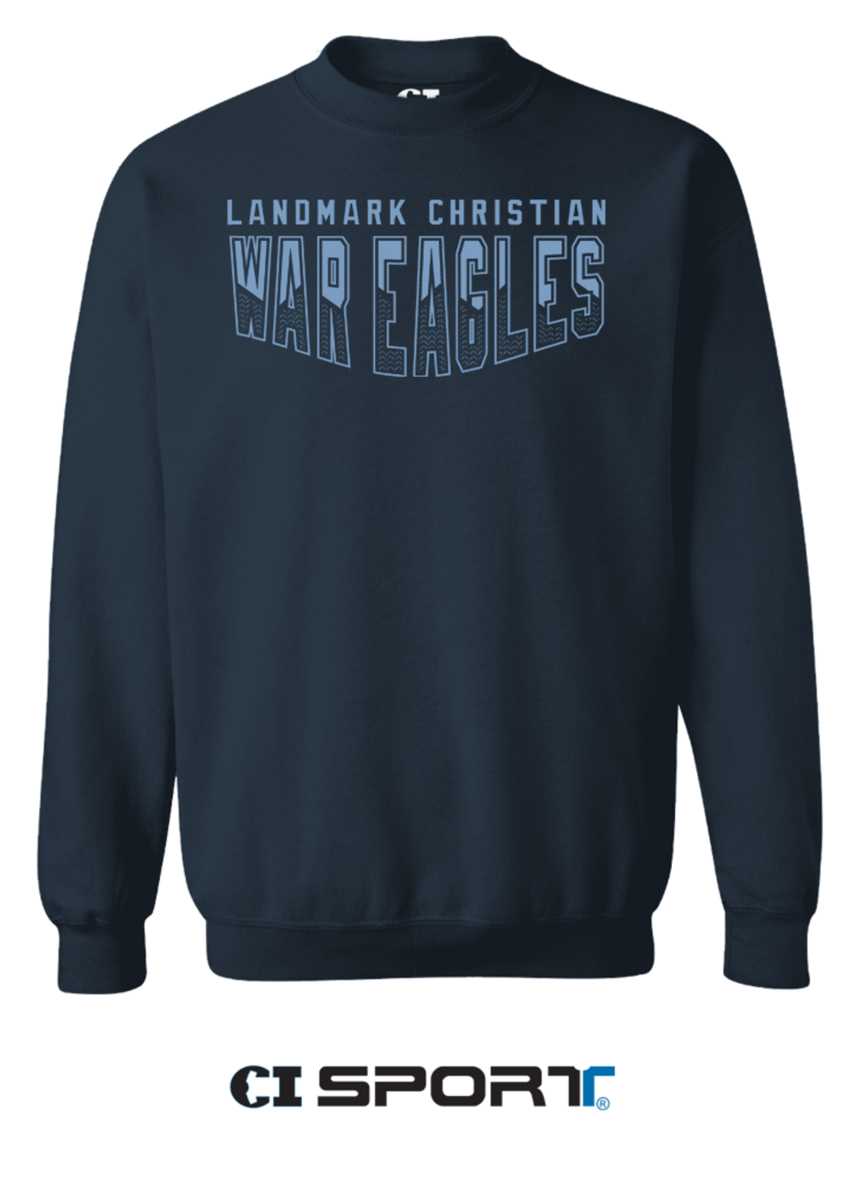 CLASSIC SWEATSHIRT IN NAVY WITH CAROLINA BLUE EMBROIDERY