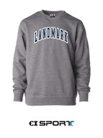 YOUTH LIGHTWEIGHT CREW IN NICKEL WITH EMBROIDERY FRONT