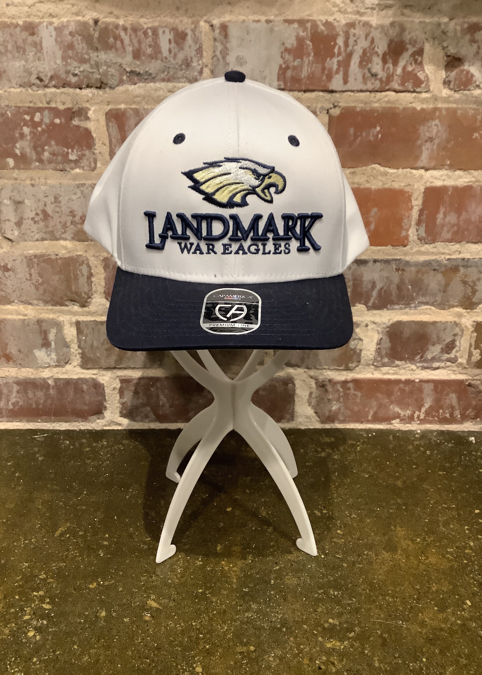 NAVY/WHITE ADJUSTABLE HAT WITH LANDMARK WAR EAGLES