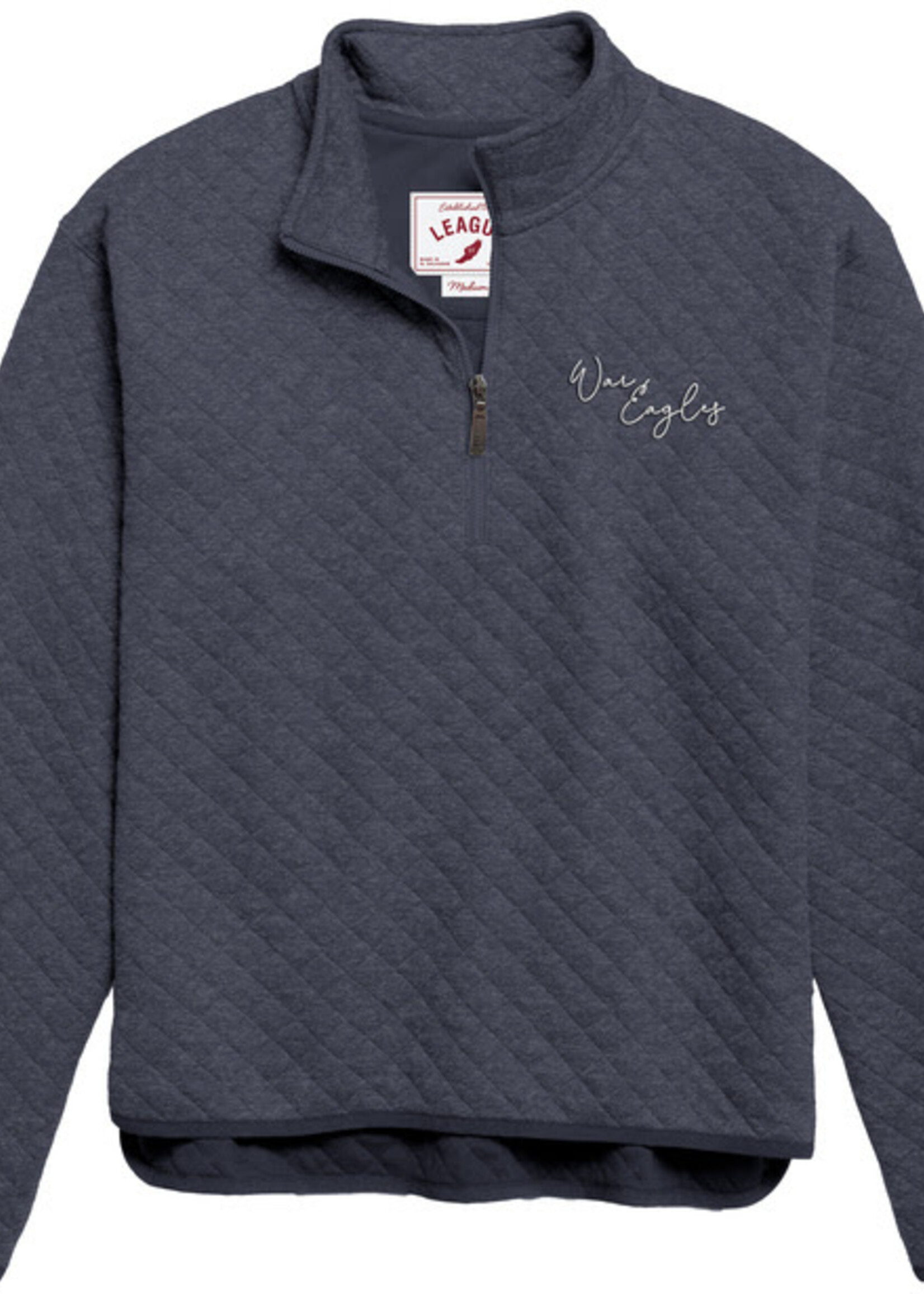 LADIES QUILTED 1/4 ZIP WITH A HIGH LOW HEMED BOTTOM