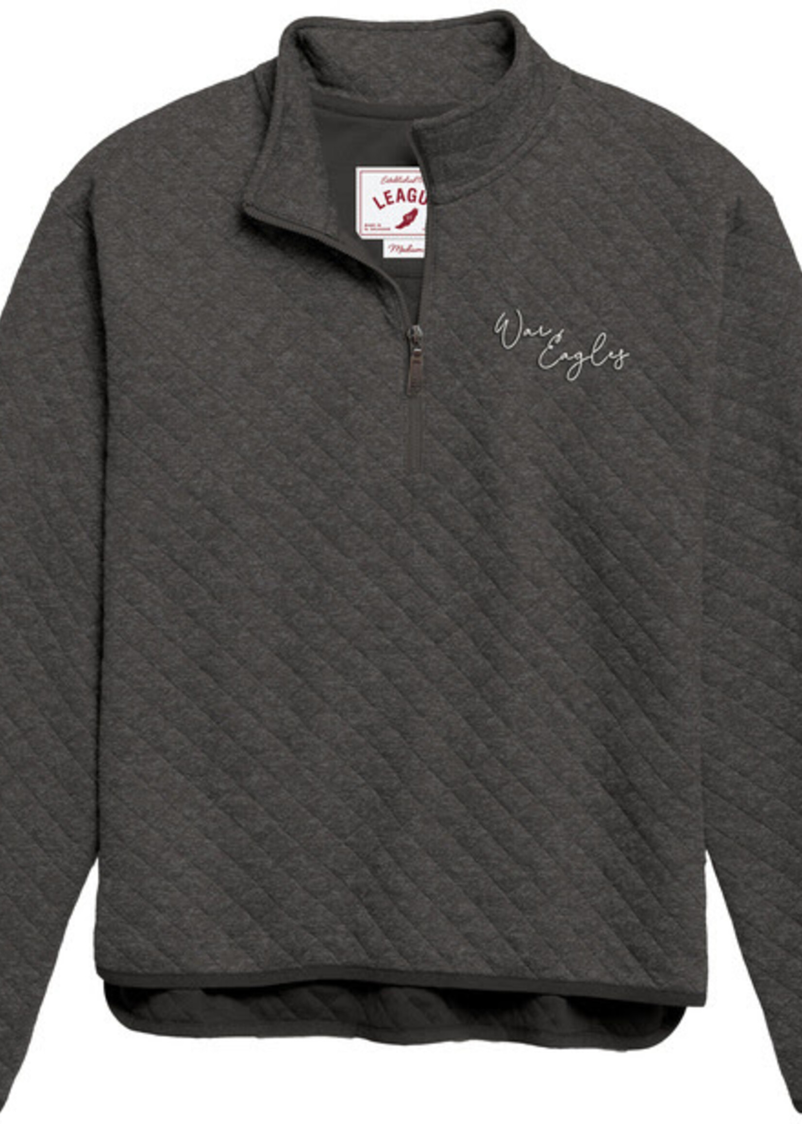 LADIES QUILTED 1/4 ZIP WITH A HIGH LOW HEMED BOTTOM