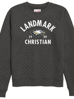 MEN'S QUILTED CREW WITH SCREEN PRINT FRONT - QU100