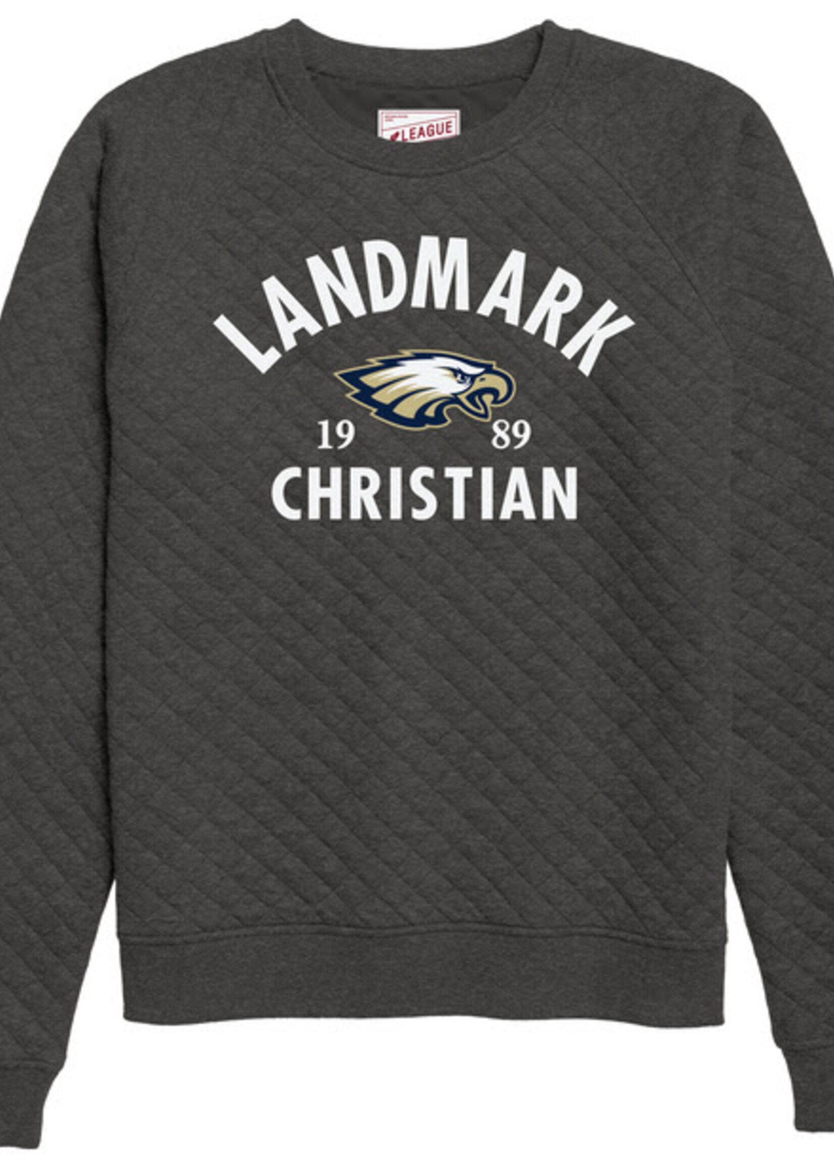 MEN'S QUILTED CREW WITH SCREEN PRINT FRONT - QU100