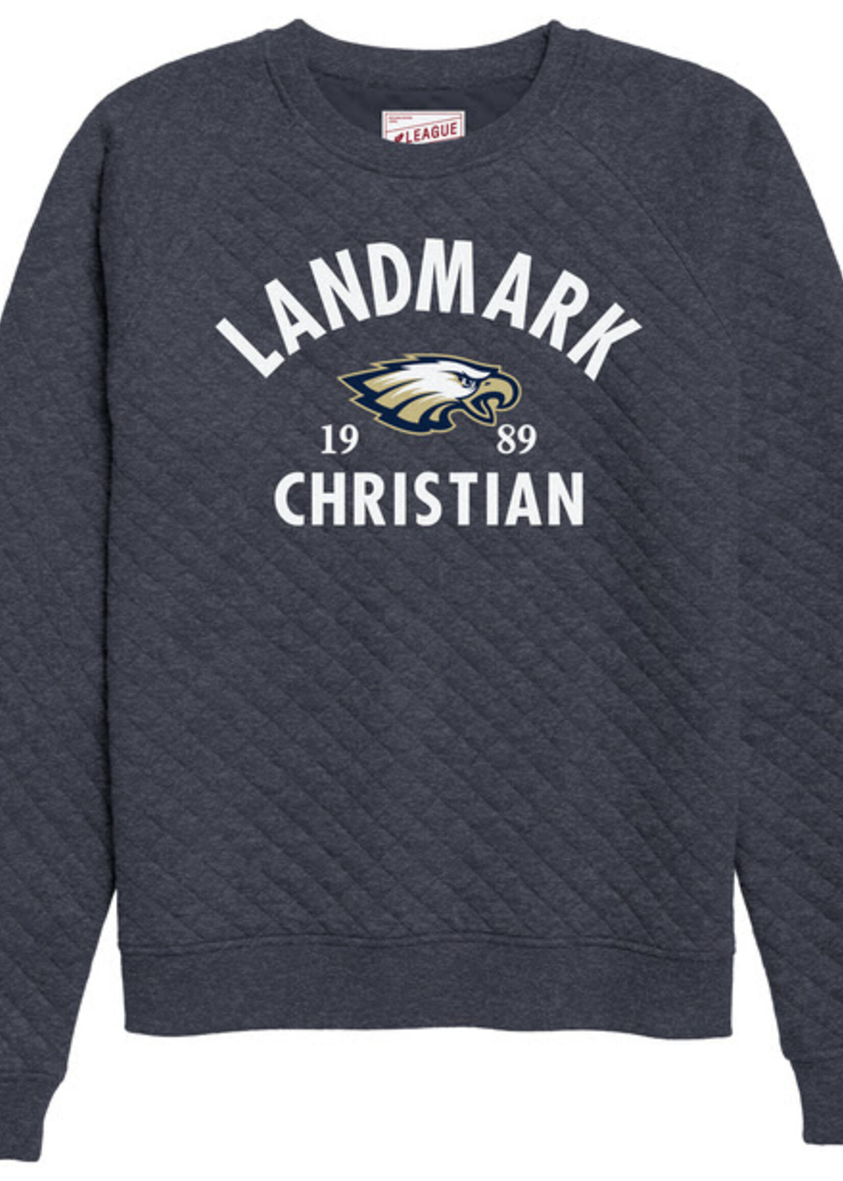 MEN'S QUILTED CREW WITH SCREEN PRINT FRONT - QU100