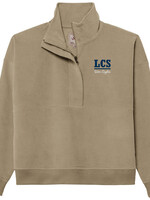 WOMENS CORD HALF ZIP WITH POCKETS AND EMBROIDERY LOGO