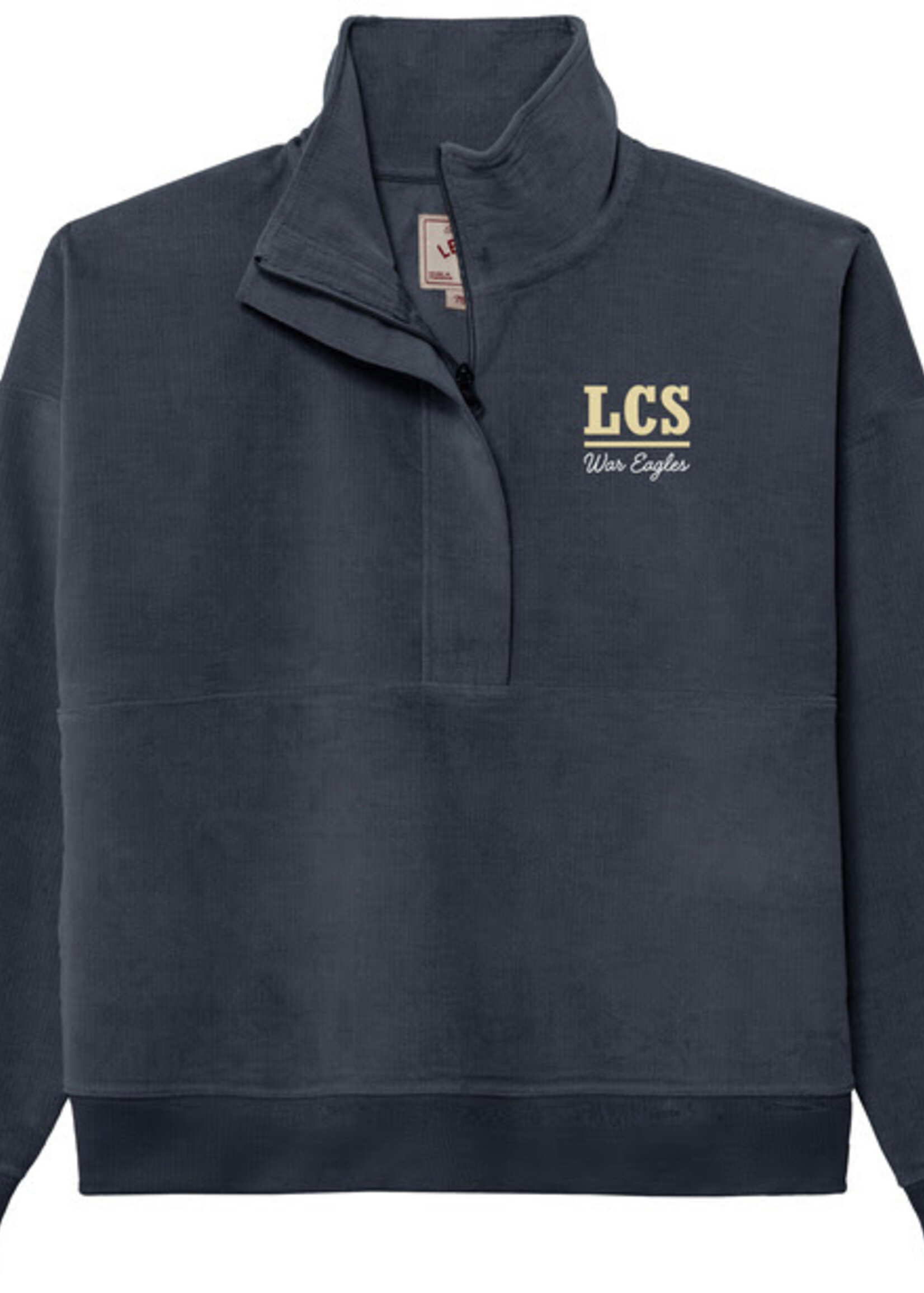WOMENS CORD HALF ZIP WITH POCKETS AND EMBROIDERY LOGO