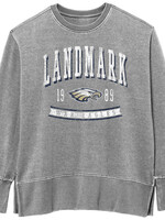 LADIES WEATHERED FLEECE CREW WITH OVERSIZE RIB