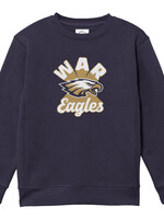 L2 ESSENTIAL FLEECE YOUTH CREW IN NAVY WITH SCREEN PRINT