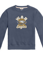 L2 ESSENTIAL FLEECE YOUTH CREW IN DENIM WITH SCREEN PRINT