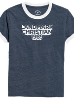 YOUTH SHORT SLEEVE RINGER TEE WITH SCREEN PRINT CHEST