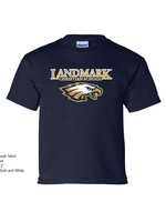 YOUTH NAVY SOFTTEK  BLEND TEE WITH VEGAS GOLD & WHITE SCREEN PRINT