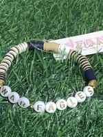 HEISHI BEADED BRACELET  WITH GOLD WAR EAGLES