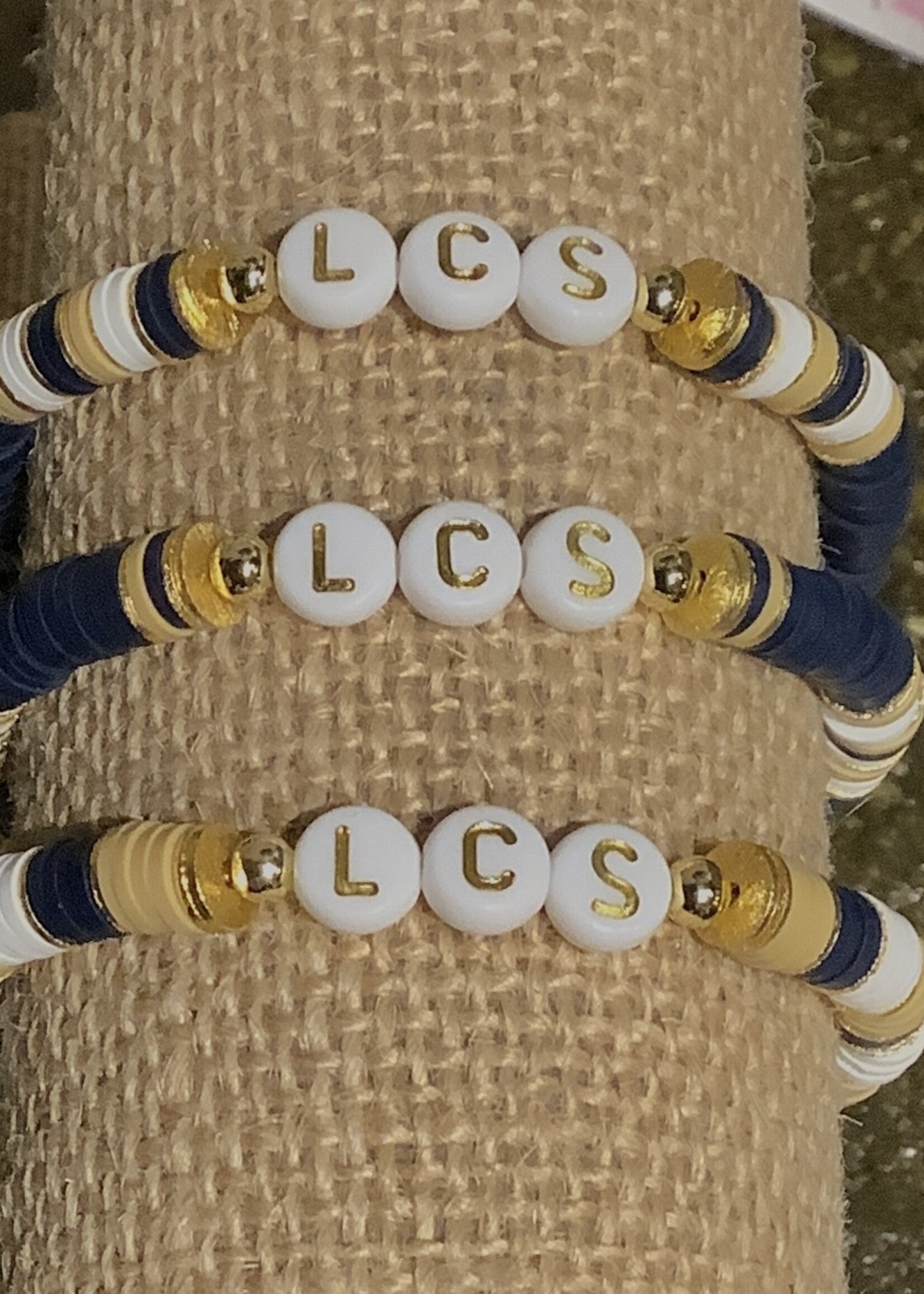 HEISHI BEADED BRACELET  WITH GOLD LCS