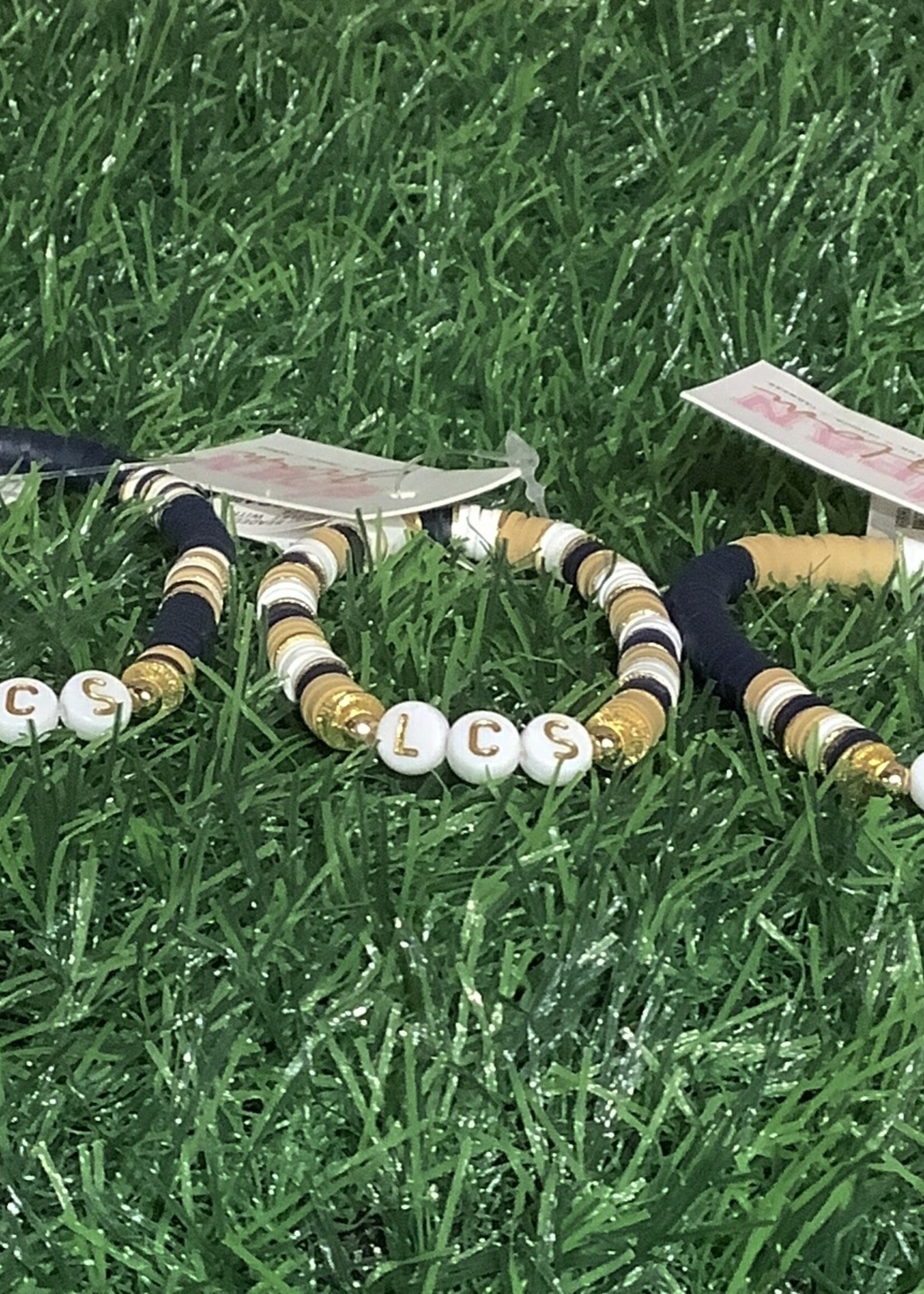 HEISHI BEADED BRACELET  WITH GOLD LCS