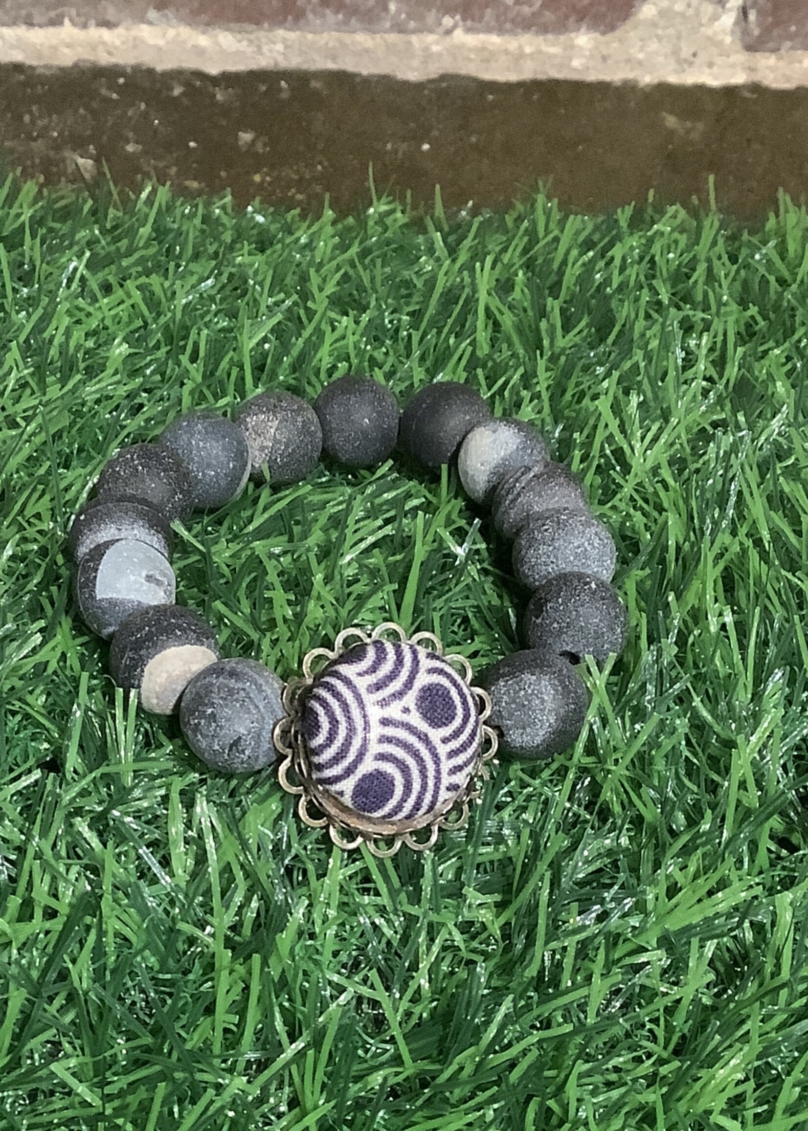 MHH BEAD AND FABRIC BRACELET