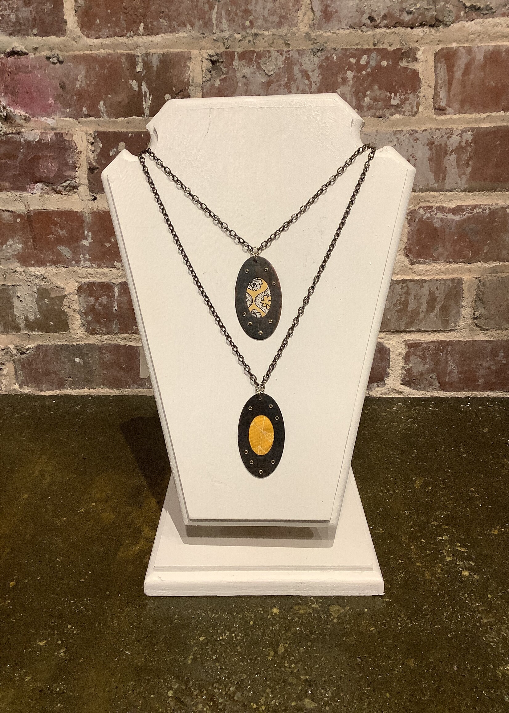 MHH FABRIC AND COPPER 32" NECKLACE