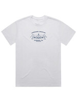 HEAVY WEIGHT LUX WHITE COTTON S/S TEE WITH EMBROIDERY FRONT