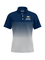 MEN'S GOLF POLO -  NAVY/GREY SUNSET