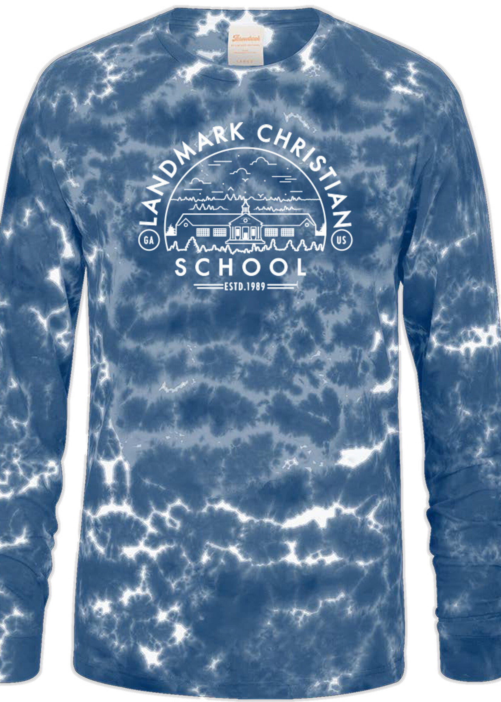 USCAPE CRINKLE TIE DYE ADULT L/S TEE