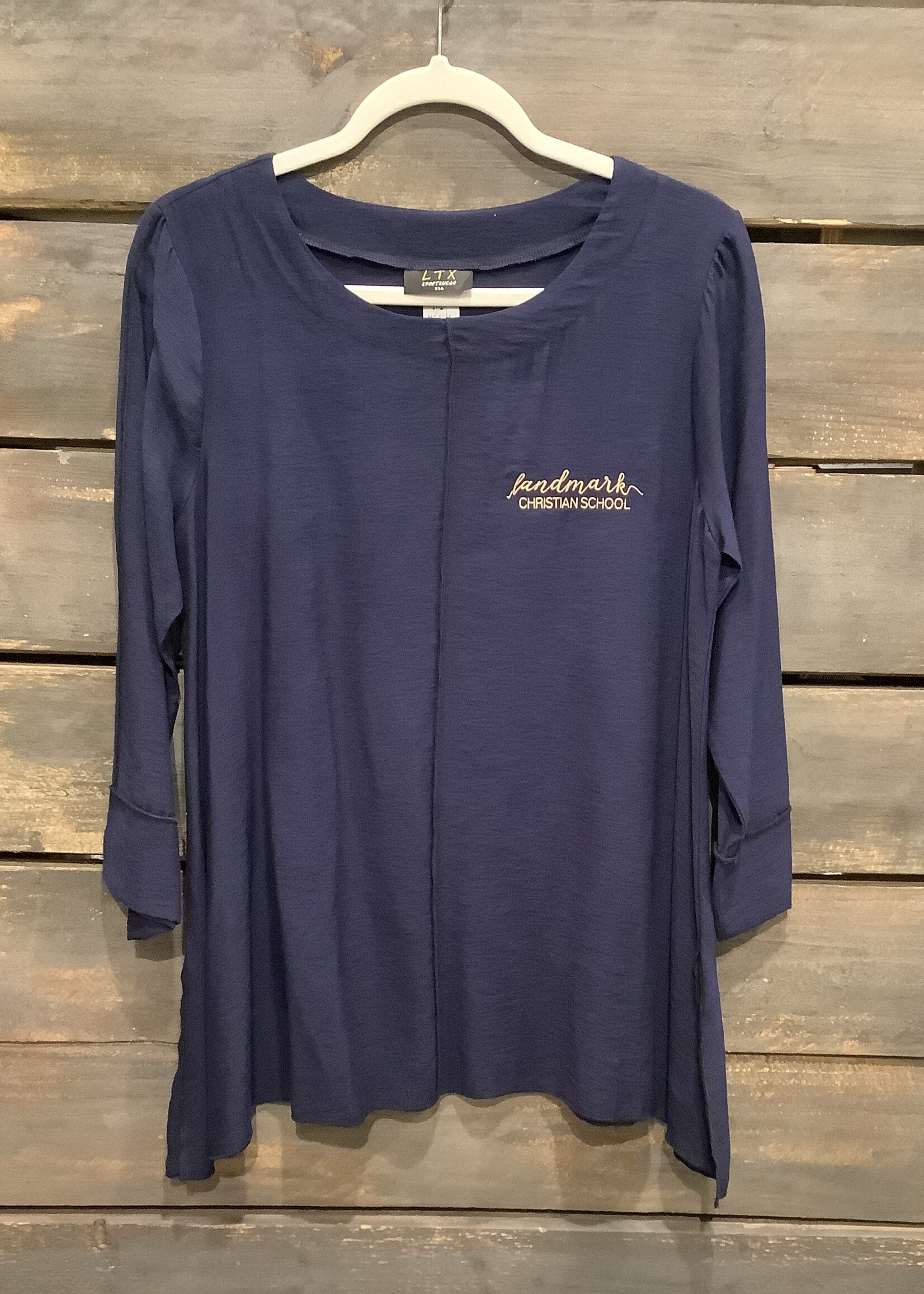 INVERTED SEAM LADIES TOP WITH LEFT CHEST EMBROIDERY