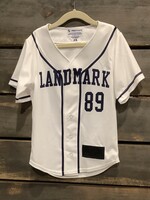 YOUTH BASEBALL JERSEY WHITE/NAVY