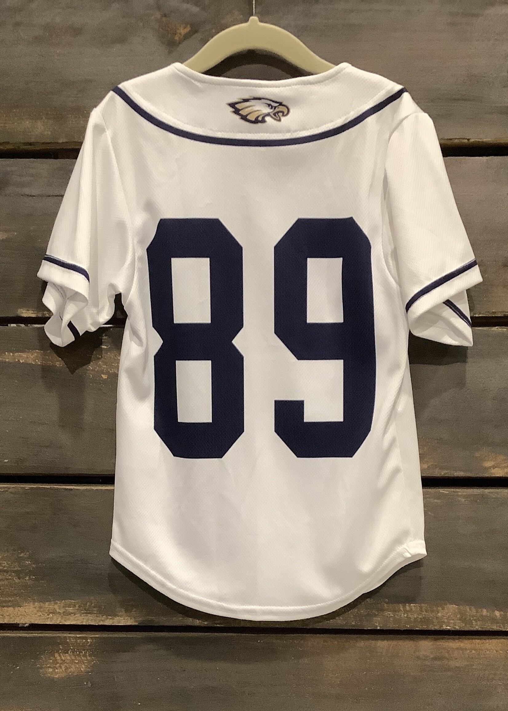 YOUTH BASEBALL JERSEY WHITE/NAVY