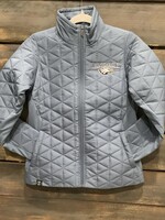 LADIES REPREVE ECO PUFFER JACKET IN STORM BLUE