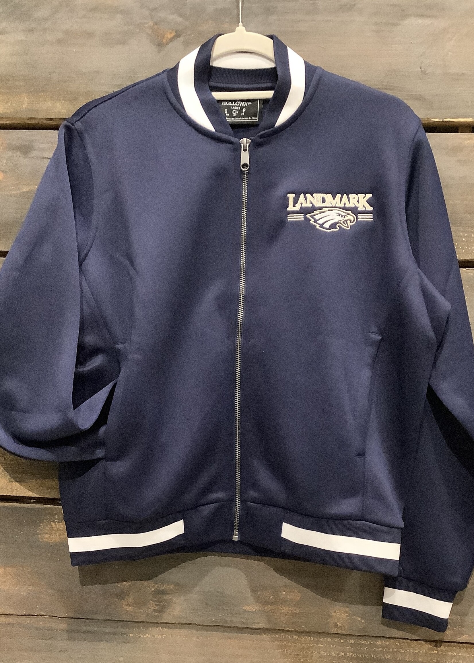 LADIES FULL ZIP V STREET NAVY JACKET