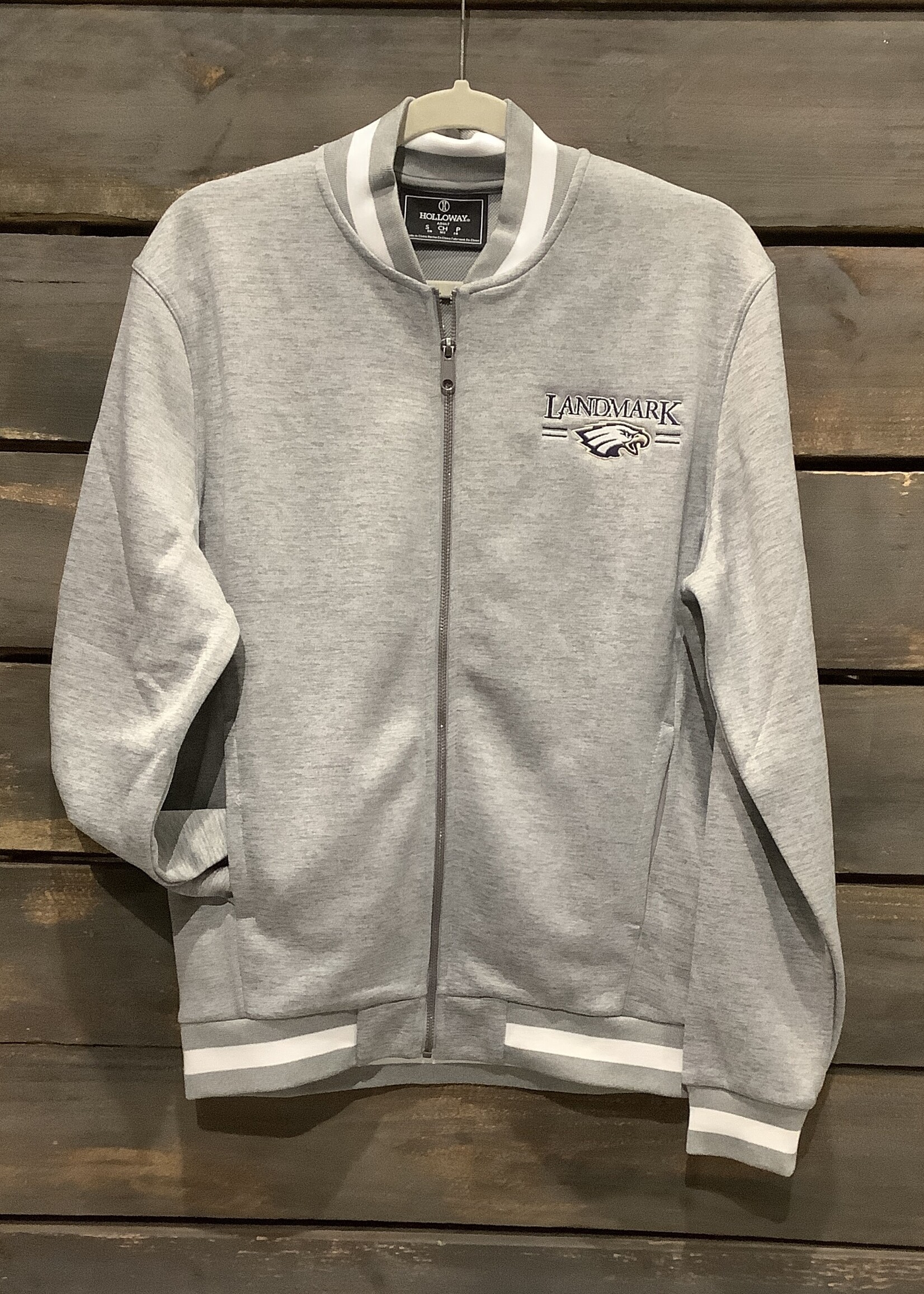 MEN'S FULL ZIP V STREET HEATHER GREY JACKET