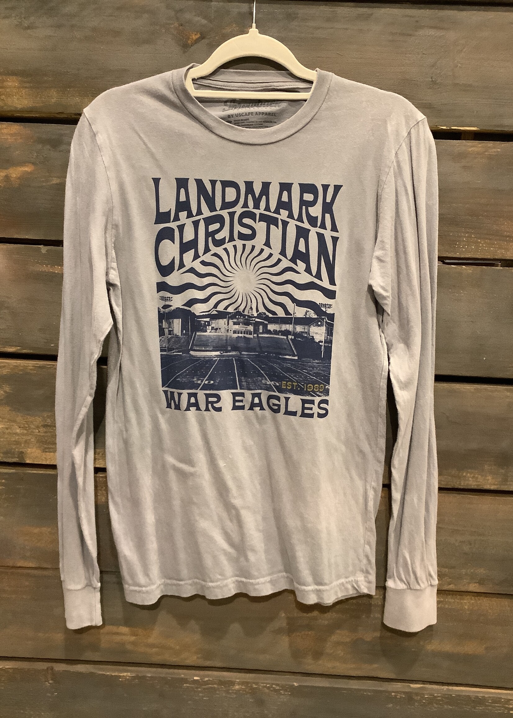 100% COTTON STONEWASH GREY  LONG SLEEVE TEE