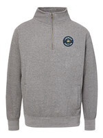MEN'S FLEECE 1/4 ZIP WITH SIDE POCKETS AND LEFT CHEST EMBROIDERY LOGO
