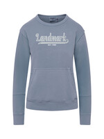 LADIES OXFORD BLUE COASTAL CREW WITH POCKETS