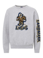 YOUTH BUDDY CREW IN HEATHER GREY WITH LUCUS SCREEN PRINT