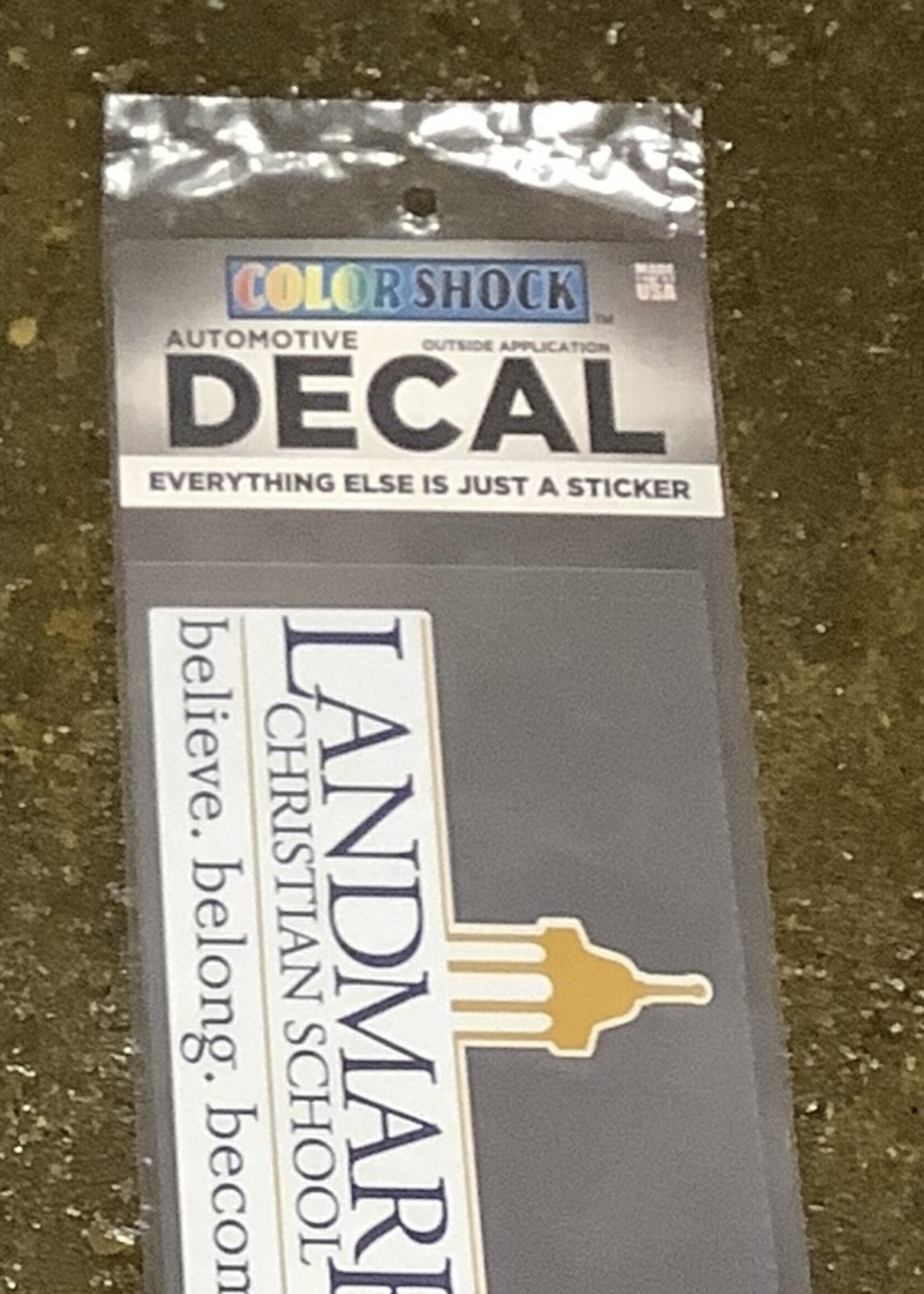 DECAL - LANDMARK BELIEVE , BELONG, BECOME