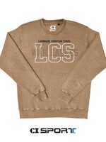 THROWBACK CREW SWEATSHIRT IN HAZELNUT WITH LCS EMBROIDERY FRONT
