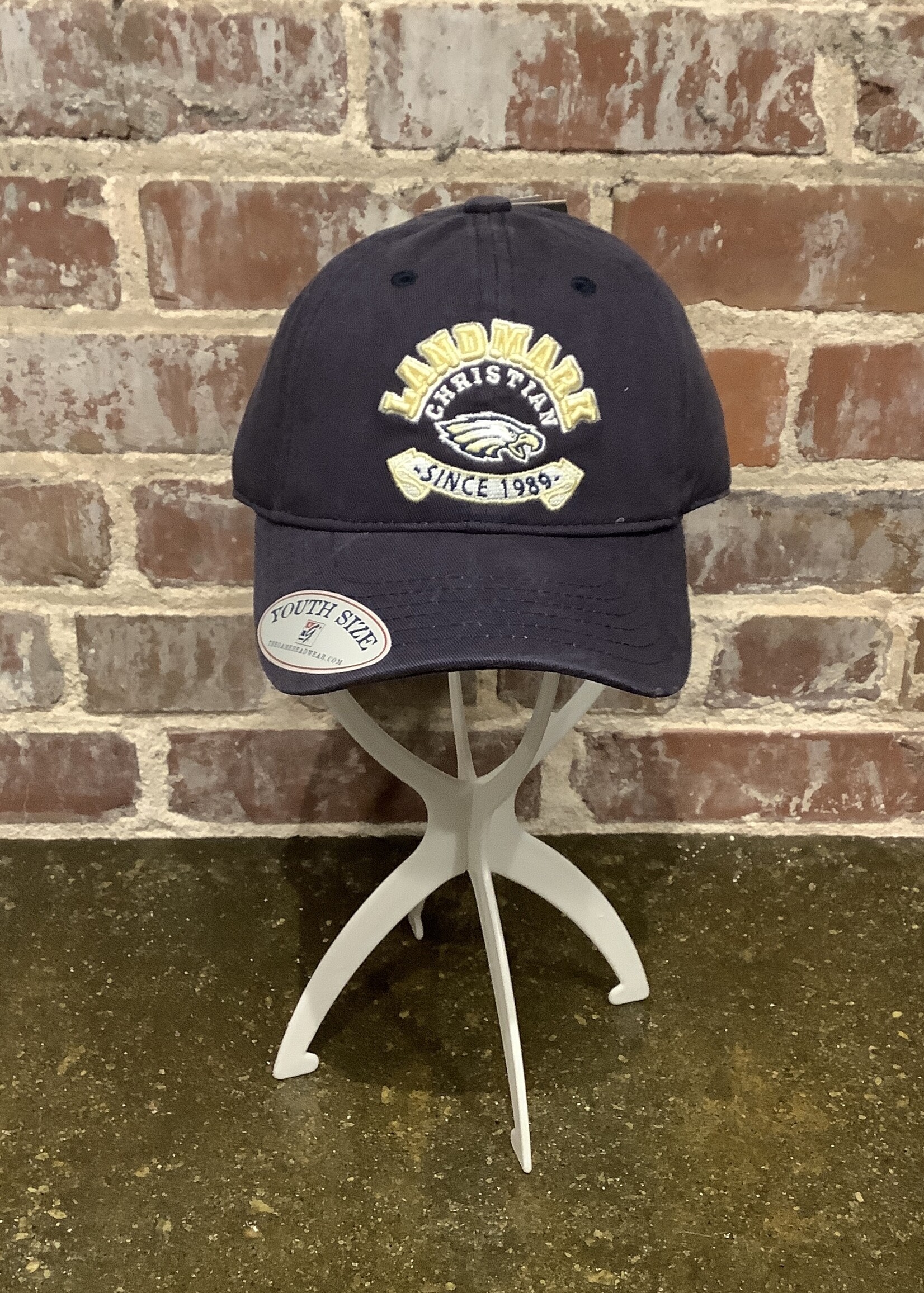 YOUTH NAVY TWILL HAT WITH EMBROIDERY FRONT
