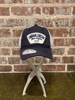 THE GAME TRUCKER YOUTH HAT IN NAVY WITH WHITE MESH AND PATCH FRONT