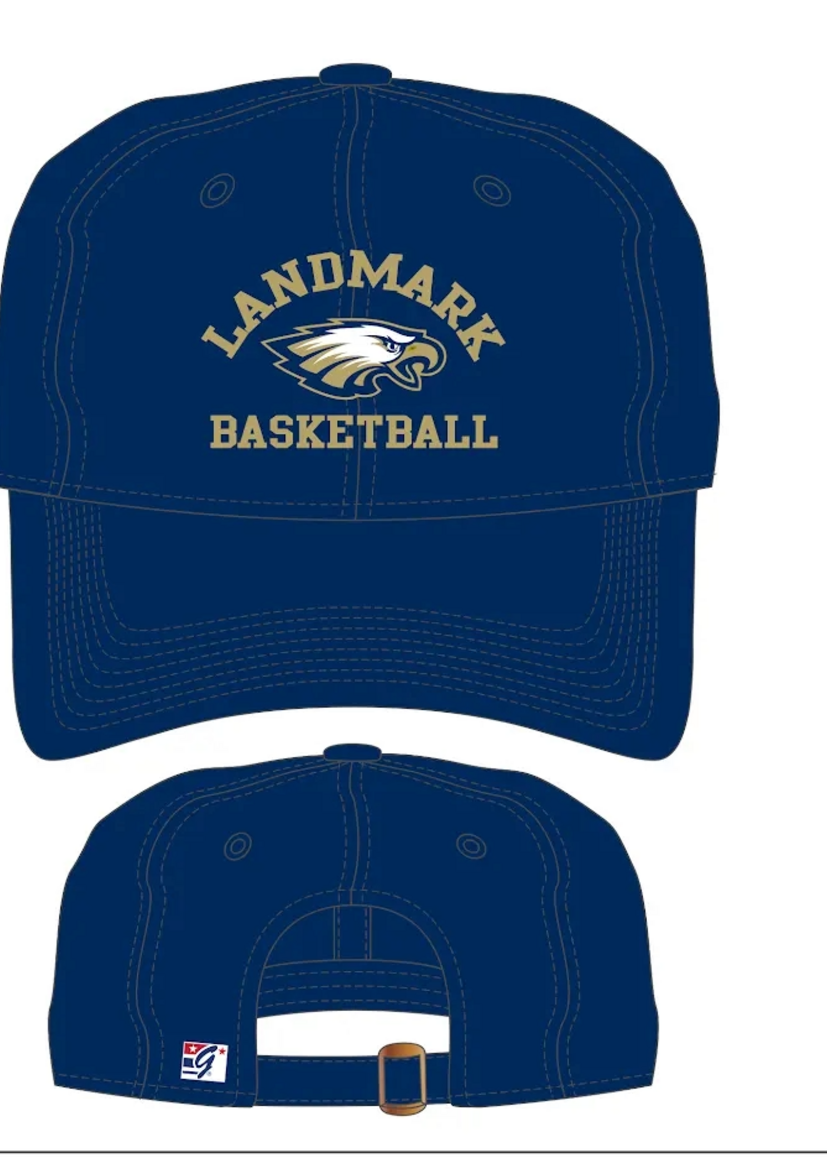 GARMENT WASHED TWILL ADJUSTABLE HAT -BASKETBALL-GB210-C20395