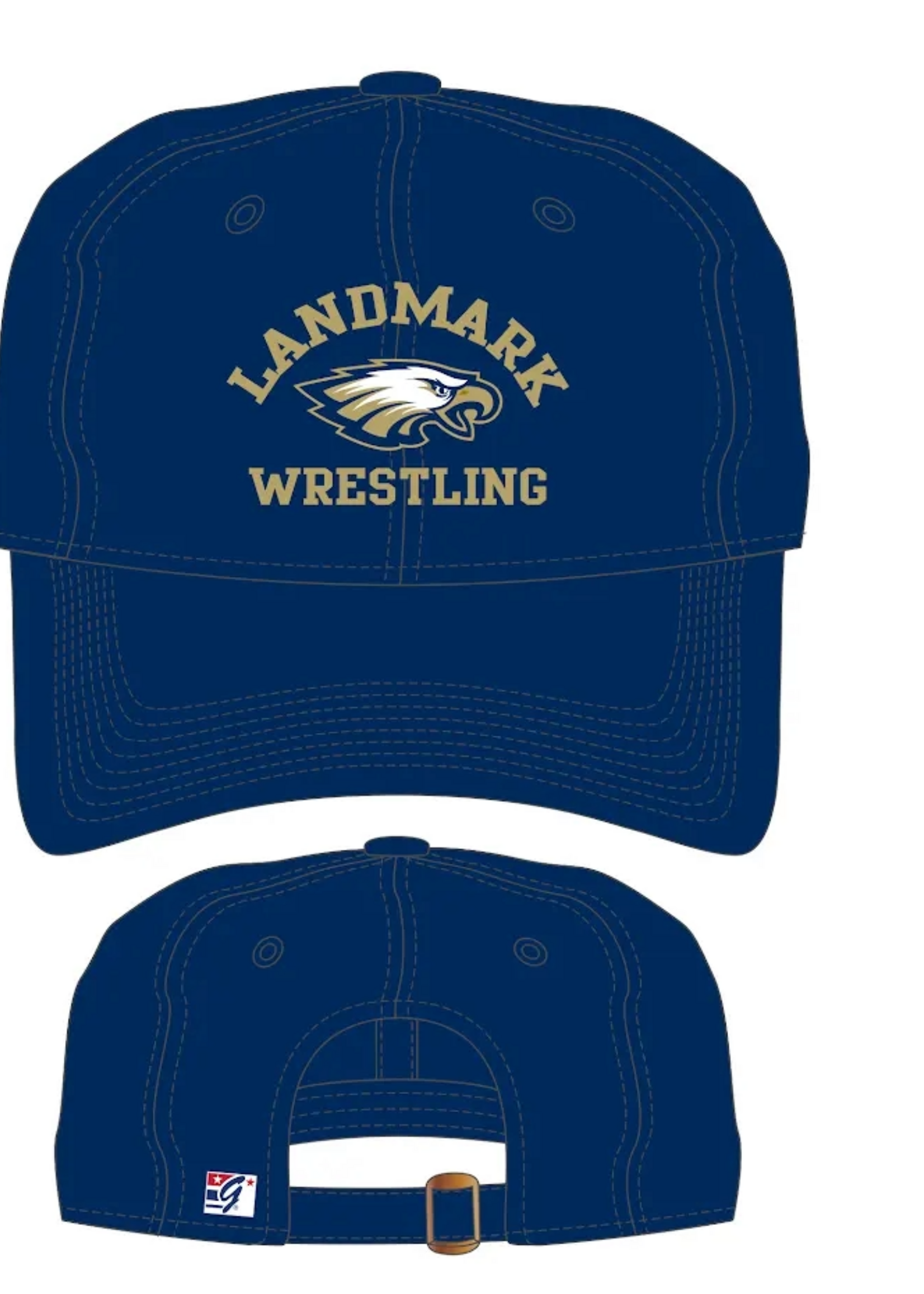 GARMENT WASHED TWILL ADJUSTABLE HAT -WRESTLING-GB210-C20394