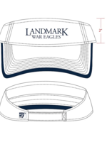 THE GAME ADJUSTABLE VISOR IN WHITE WITH A NAVY TIP