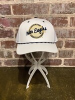 THE GAME EVERYDAY TRUCKER WHITE HAT WITH NAVY AND WHITE ROPE