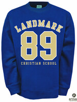 ADULT A TEAM NAVY CREW SWEATSHIRT WITH 89 SCREEN PRINT FRONT