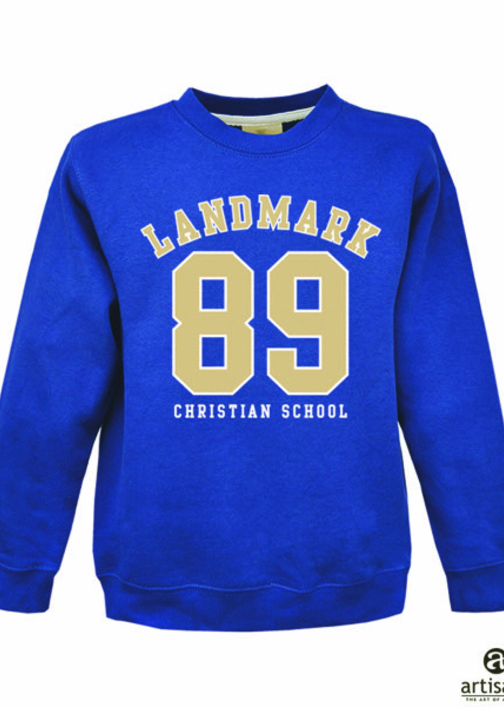 YOUTH HAVEN NAVY CREW SWEATSHIRT WITH 89 SCREEN PRINT FRONT