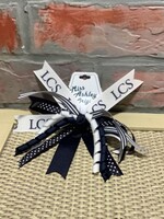 MIXED RIBBON PONY NAVY DOT/LCS CURLY Q RIBBON #7540LCS4