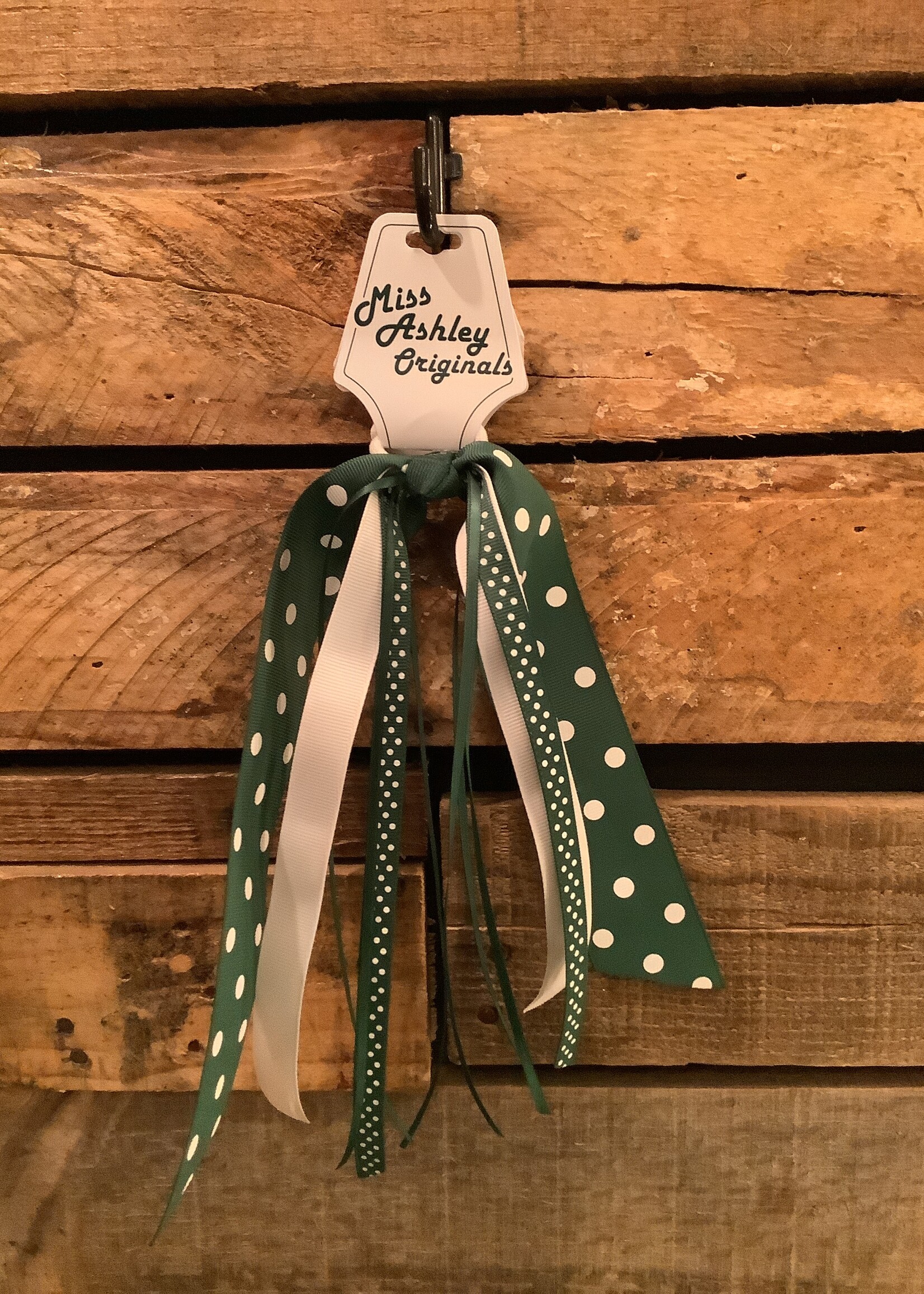 PONYTAIL WITH DOT STREAMERS - 7518D - GREEN