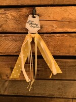 PONYTAIL WITH DOT STREAMERS - 7518D - YELLOW