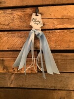 PONYTAIL WITH LIGHT BLUE STREAMERS - 7518